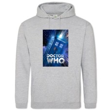 Hoodie with Print Doctor Who Tardis Logo - 2XL grey