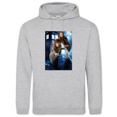 Hoodie with Print Doctor Who Heroes Print - 2XL grey