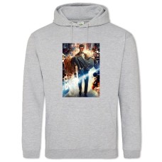 Hoodie with Print Doctor Who Superhero - 2XL grey