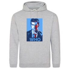 Hoodie with Print Doctor Who Art - 2XL grey