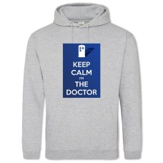 Hoodie with Print Doctor Who Keep Calm - 2XL grey