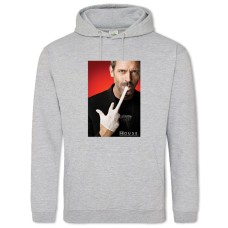 Hoodie with Print House, M.D. Main Hero Print - 2XL grey
