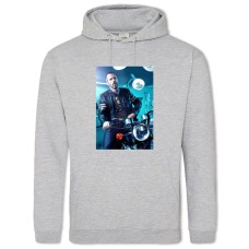 Hoodie with Print House, M.D. Print Hero - 2XL grey