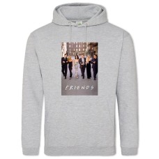 Hoodie with Print Friends Heroes - 2XL grey