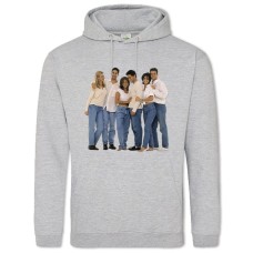 Hoodie with Print Friends Cute Heroes Print - 2XL grey