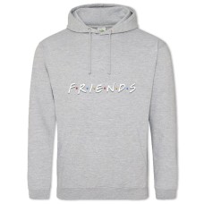 Hoodie with Print Friends Logo - 2XL grey