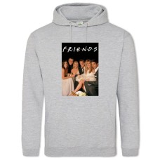 Hoodie with Print Friends Theme Print - 2XL grey
