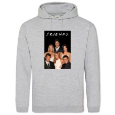 Hoodie with Print Friends Thematical Print - 2XL grey