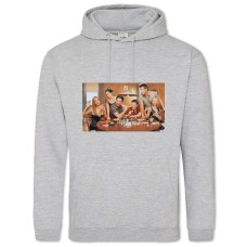 Hoodie with Print Friends Version - 2XL grey