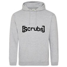 Hoodie with Print Scrubs Logo - 2XL grey