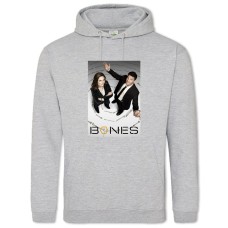 Hoodie with Print Bones Heroes Print - 2XL grey