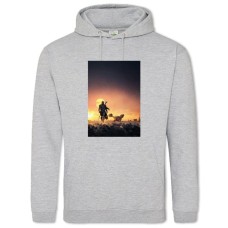 Hoodie with Print The Mandalorian Theme - 2XL grey