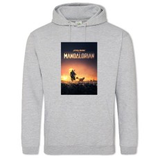 Hoodie with Print The Mandalorian Print - 2XL grey