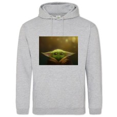 Hoodie with Print The Mandalorian Cute Art - 2XL grey