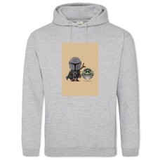 Hoodie with Print The Mandalorian Art Heroes - 2XL grey