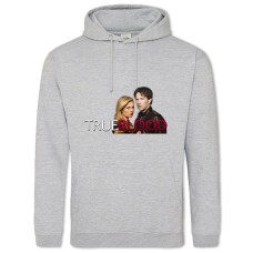Hoodie with Print True Blood Heroes Logo - 2XL grey