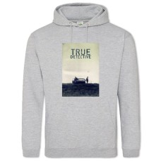 Hoodie with Print True Detective Print - 2XL grey
