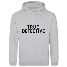 Hoodie with Print True Detective Logo - 2XL grey