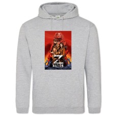 Hoodie with Print Z Nation Theme - 2XL grey