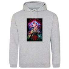 Hoodie with Print Stranger Things Theme - 2XL grey