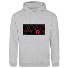 Hoodie with Print Stranger Things Theme Print - 2XL grey