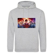 Hoodie with Print Stranger Things Heroes - 2XL grey