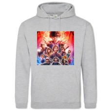 Hoodie with Print Stranger Things Main Heroes - 2XL grey