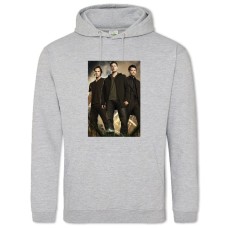 Hoodie with Print Supernatural Heroes - 2XL grey