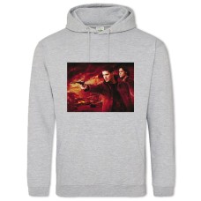 Hoodie with Print Supernatural Main Heroes - 2XL grey