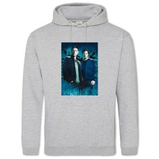 Hoodie with Print Supernatural Brothers Print - 2XL grey