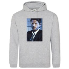 Hoodie with Print Supernatural Castiel Angel - 2XL grey