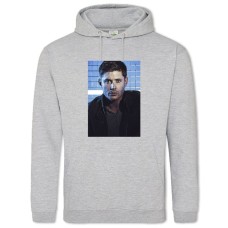 Hoodie with Print Supernatural Dean Wincester Hero Print - 2XL grey