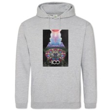 Hoodie with Print The 100 Cute Print - 2XL grey