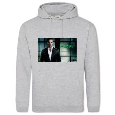 Hoodie with Print Arrow Print - 2XL grey