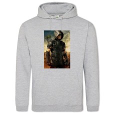 Hoodie with Print Arrow Strong Hero Print - 2XL grey
