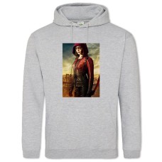 Hoodie with Print Arrow Girl Hero Print - 2XL grey