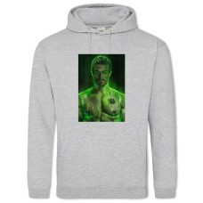 Hoodie with Print Arrow Green Print - 2XL grey