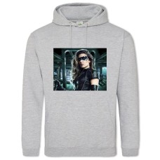 Hoodie with Print Arrow Hero Girl - 2XL grey