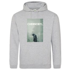 Hoodie with Print Chernobyl Theme Print - 2XL grey