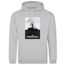 Hoodie with Print Chernobyl Dark Print - 2XL grey