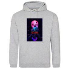 Худи с принтом Штамм Принт - 2XL серый