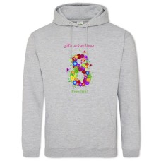 Худи с принтом С 8 Марта! Ты Невероятная - 2XL серый