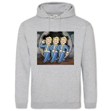 Худі з принтом Фоллаут Триплет - 2XL сірий