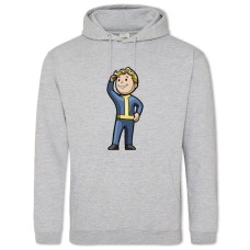 Худі з принтом Фоллаут Герой - 2XL сірий