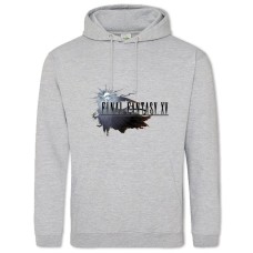 Худі з принтом Файнл Фентезі 15 Логотип - 2XL сірий