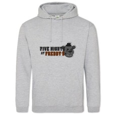 Hoodie with Print Five Nights At Freddy's Hero Logo - 2XL grey