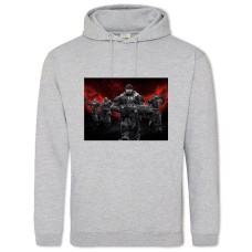 Hoodie with Print Gears Of War Print - 2XL grey