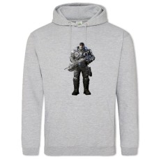Hoodie with Print Gears Of War Powerful Hero - 2XL grey
