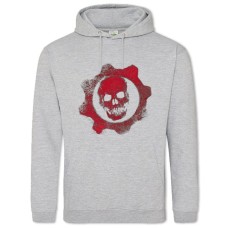 Hoodie with Print Gears Of War Logo - 2XL grey