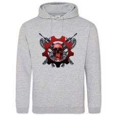 Hoodie with Print Gears Of War Cute Logo - 2XL grey